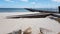 Sand beach and pier