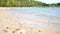 Sand beach with sea wave select focus shallow depth of field with summer atmosphere