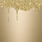 Sand beige gold background dripping glitter texture