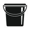 Sand bucket black simple icon