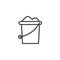 Sand bucket line icon