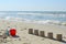 Sand cakes on the beach