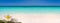 Sand and caribbean sea panoramic background, summer travel concept