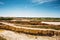 Sand and clay quarry mining landscape