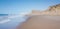 Sand cliffs of Dakhla in Western Sahara region of Morocco