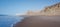 Sand cliffs of Dakhla in Western Sahara region of Morocco, with sea