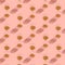 Sand clock pattern on pink background