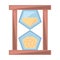 sand clock time glass wooden geometric