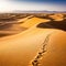 Sand desert hot dirty road Outdoor western nature landscape Road trip travel adventure explore Graphic