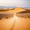 Sand desert hot dirty road Outdoor western nature landscape Road trip travel adventure explore Graphic