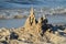 Sand drip castle baltic sea