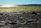 Sand in Dublin Bay in Sandymount Irishtown Nature Park