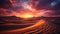 Sand dune landscape, sunset outdoors, mountain beauty in nature generated by AI