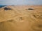 sand dunes aerial panorama