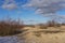 Sand dunes of the Baltic Sea in the early spring. Latvia