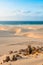 Sand dunes in Chaves beach Praia de Chaves in Boavista Cape Ve