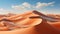 A sand dunes in the desert