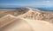 Sand dunes in the desert