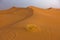 Sand dunes in Erg Chebbi at sunrise, Sahara desert, Morocco