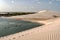 Sand dunes landscape in Lencois Maranhenses National Park, Brazil