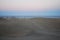 Sand dunes of the Maspalomas Desert after sunset.