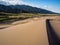 Sand Dunes, River, Mountain Range - Great Sand Dunes National Park
