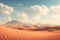 Sand dunes in the Sahara desert. Morocco. Africa. Sunset, AI Generated