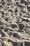 Sand dunes, sand with shadow and footprints, sandy area, Germany