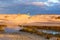 Sand dunes at sunrise at Assateague Island, MD