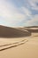 Sand dunes with tyre tracks