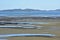 Sand flats at low tide