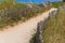 Sand footpath through dunes