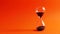 SAND-GLASS, Hourglass black on orange Screen Background 4k