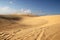 Sand gold dunes at sunset in Vietnam, Mui Ne