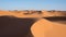 Sand landscapes and dunes in the Sahara desert