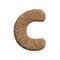 Sand letter C - Capital 3d beach font - Holidays, travel or ocean concepts