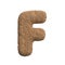 Sand letter F - Upper-case 3d beach font - Holidays, travel or ocean concepts