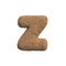 Sand letter Z - Lower-case 3d beach font - Holidays, travel or ocean concepts