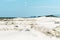 Sand mountains on a dunes area in Joaquina Beach, Florianopolis, Brazil