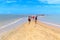 Sand path of Coroa Vermelha beach