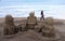Sand sculpture built on the shore of Puerto Vallarta