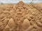 Sand sculpture image of goddess picture from India Mysore