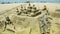 Sand sculptures at Copacabana Beach in Rio de Janeiro