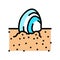 sand sea shell color icon vector illustration
