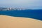 Sand, sea and town; turkish beach