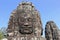 Sand Stone Head Sculpture in Ancient Bayon Temple