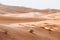 Sand texture in Morocco Sahara Merzouga Desert landscape oriented