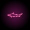 Sand tiger shark neon icon. Simple thin line, outline vector of fish icons for ui and ux, website or mobile application