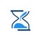 sand time hourglass logo vector design clock icon concept template