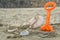 sand tool toy play ground orange color